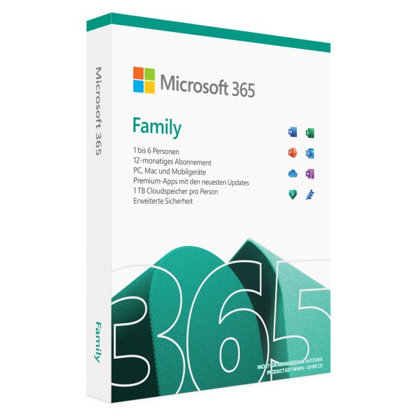 Familia Microsoft Office 365 - 6 Usuarios - Windows/ Mac/ Dispositivos móviles