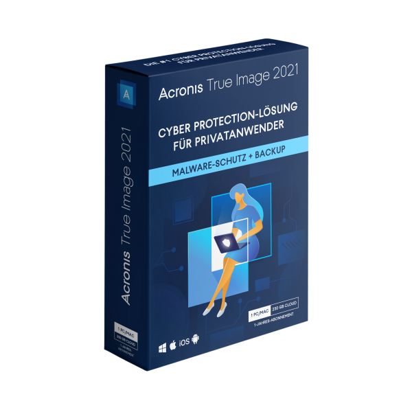 Acronis True Image 2021 Advanced | 250 GB de almacenamiento en la nube | 1 dispositivo | 1 año