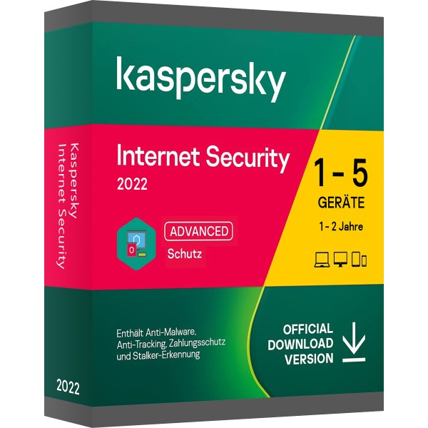 Kaspersky Internet Security 2022 | PC | MAC | Android